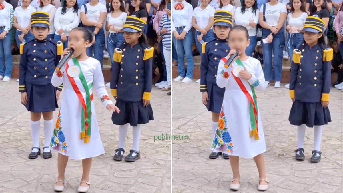 Video: Niña interpreta a Claudia Sheinbaum durante desfile por la Revolución Mexicana