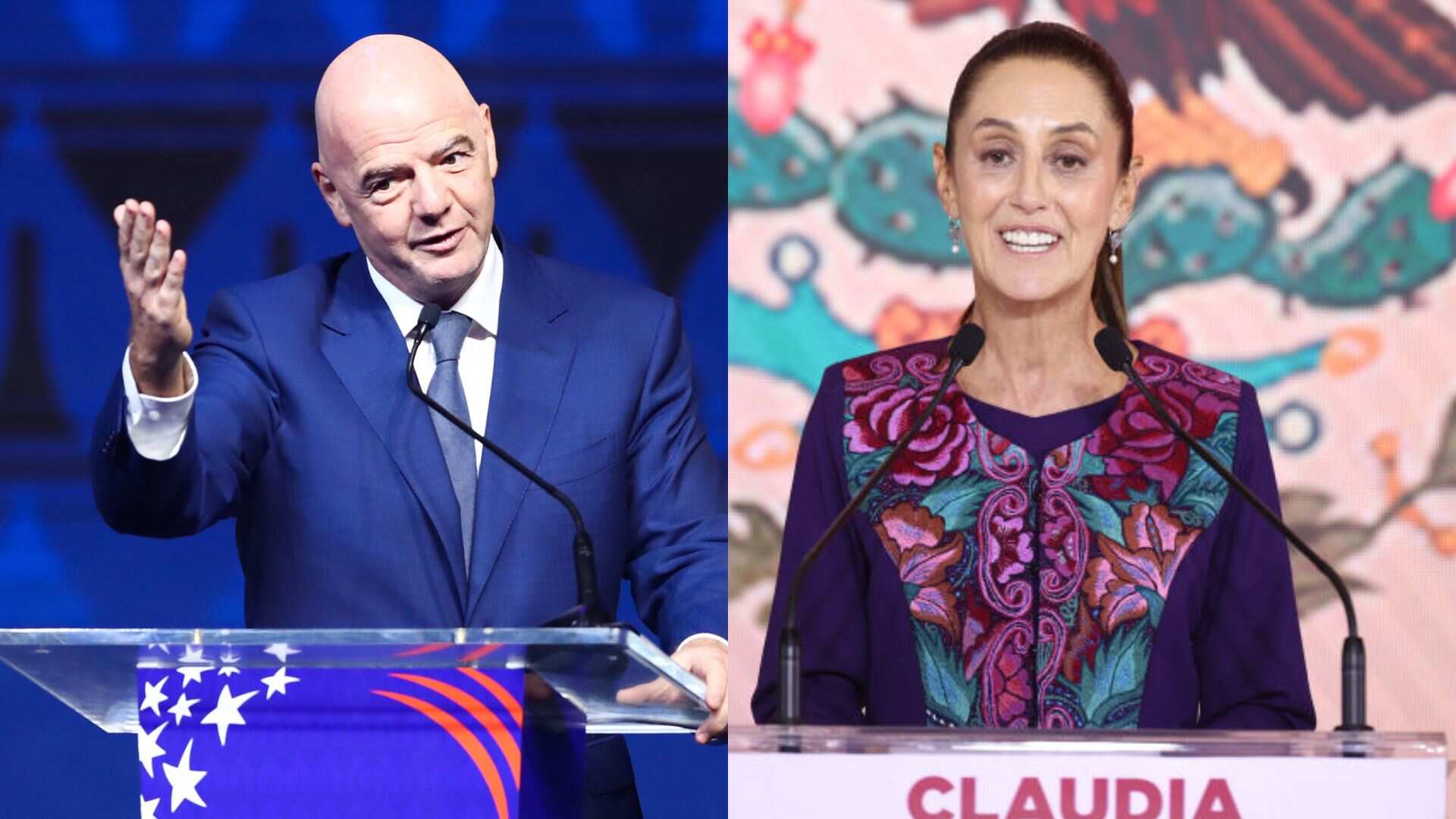Gianni Infantino felicita a Claudia Sheinbaum por su elección como presidenta de México. Imagen: Getty Images.