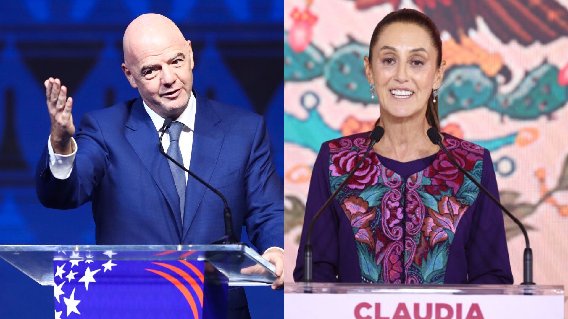 Gianni Infantino felicita a Claudia Sheinbaum por su elección como presidenta de México. Imagen: Getty Images.