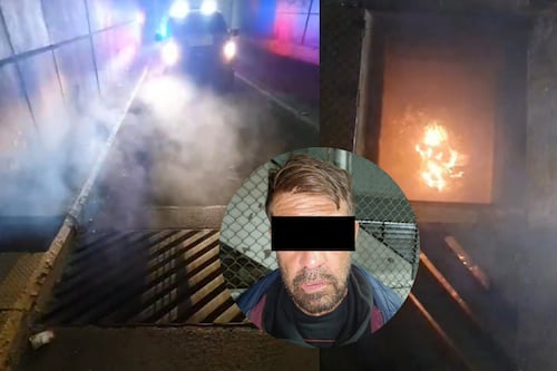 Detienen a hombre por quemar cables en alcantarilla del túnel de Avenida Hidalgo