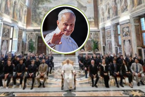 Los campeones del futbol tuvieron una audiencia para celebrar con el papa León XIV