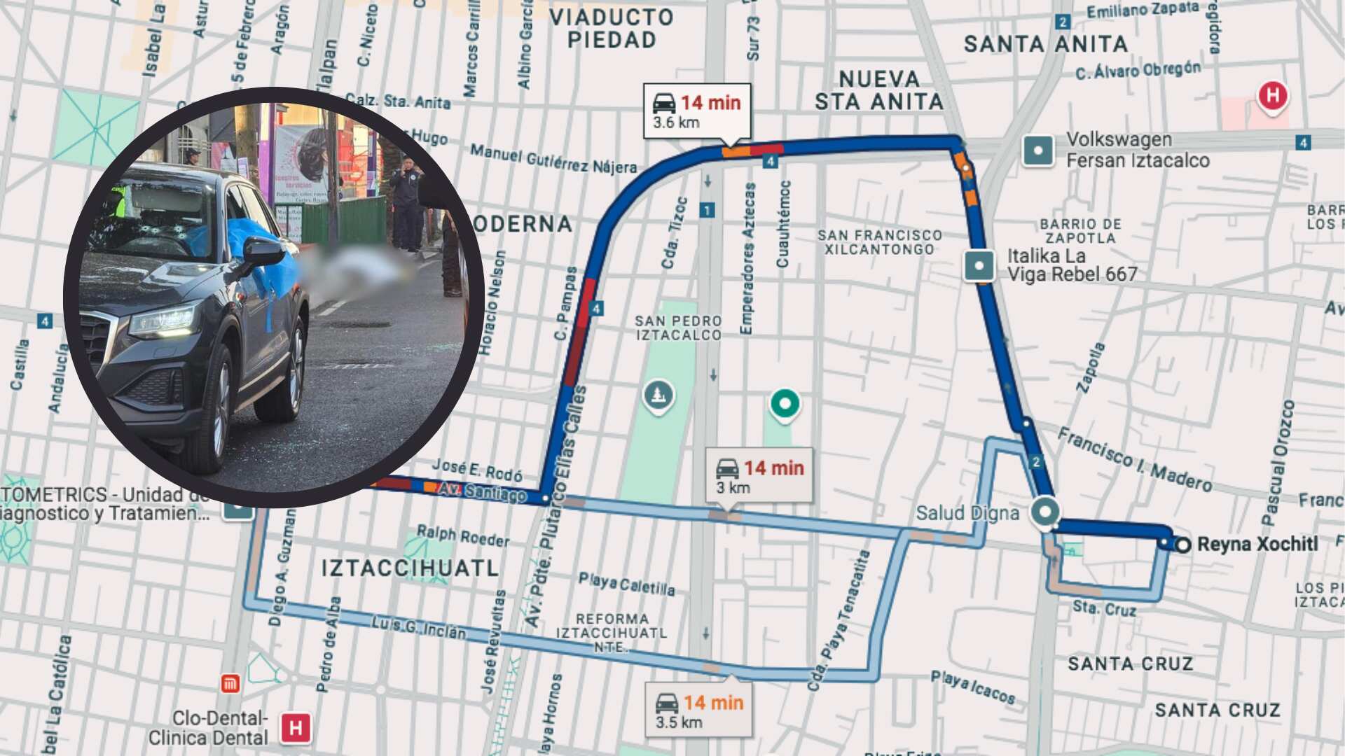 Posibles rutas que utilizaron los responsables del doble homicidio