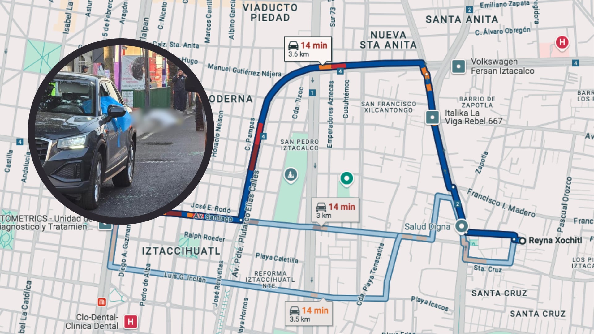 Posibles rutas que utilizaron los responsables del doble homicidio