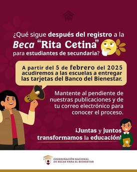 Beca “Rita Cetina” 2025: ¿Cuándo entregarán las tarjetas y el primer