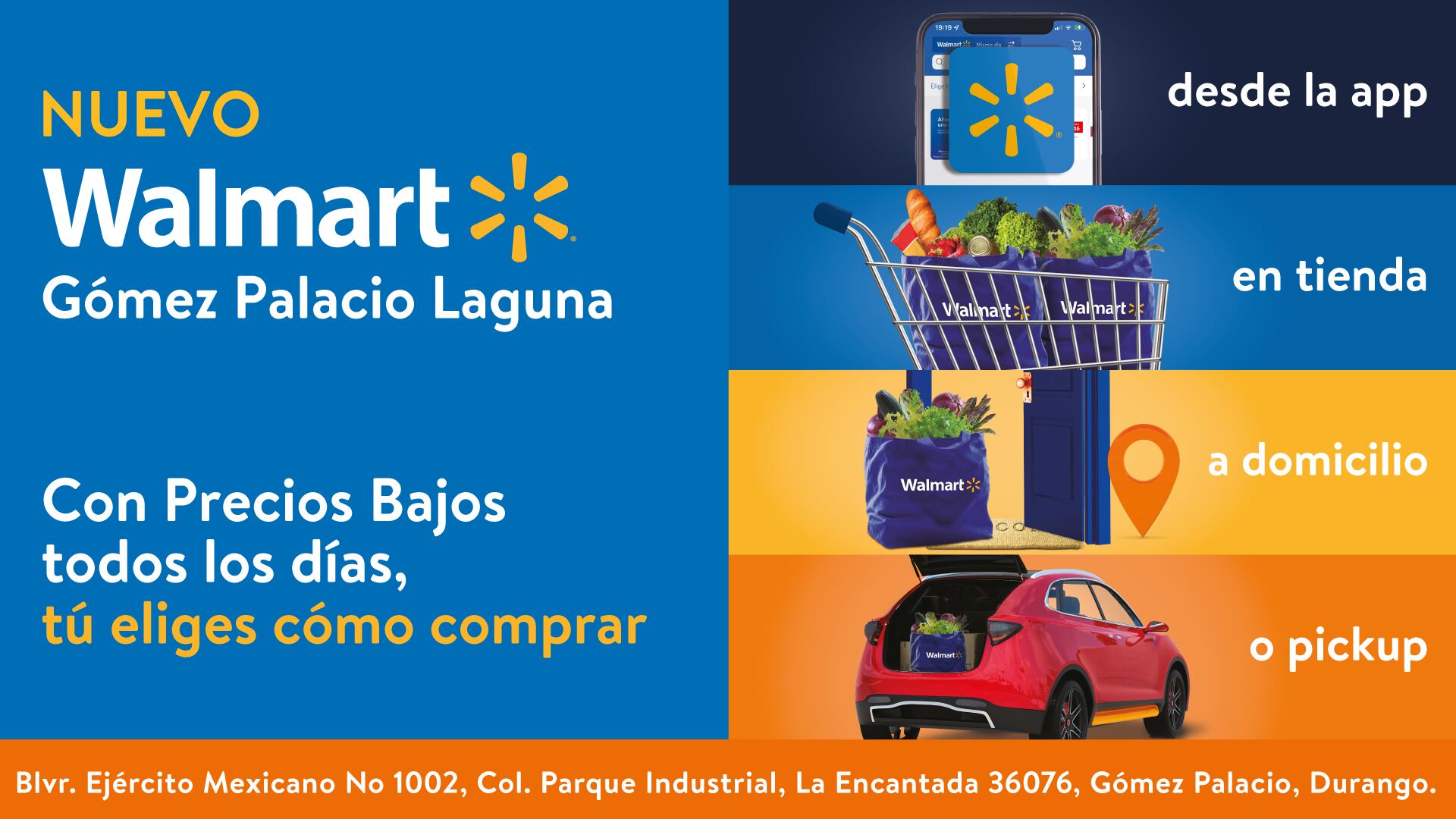 Walmart, Walmart Gómez Palacio Laguna, Walmart más cercano, Walmart facturación, Walmart en línea