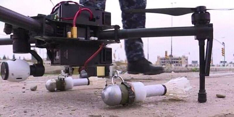 Drones equipados con bombas