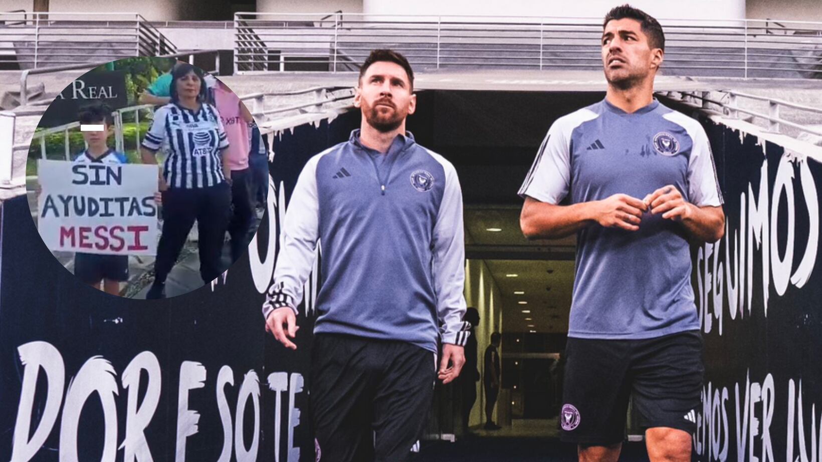 Luis Suárez defendió a Messi por un cartel en su contra.