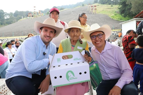 Entregan gallinas ponedoras a jefas de familia para producir huevo en Tlalpan