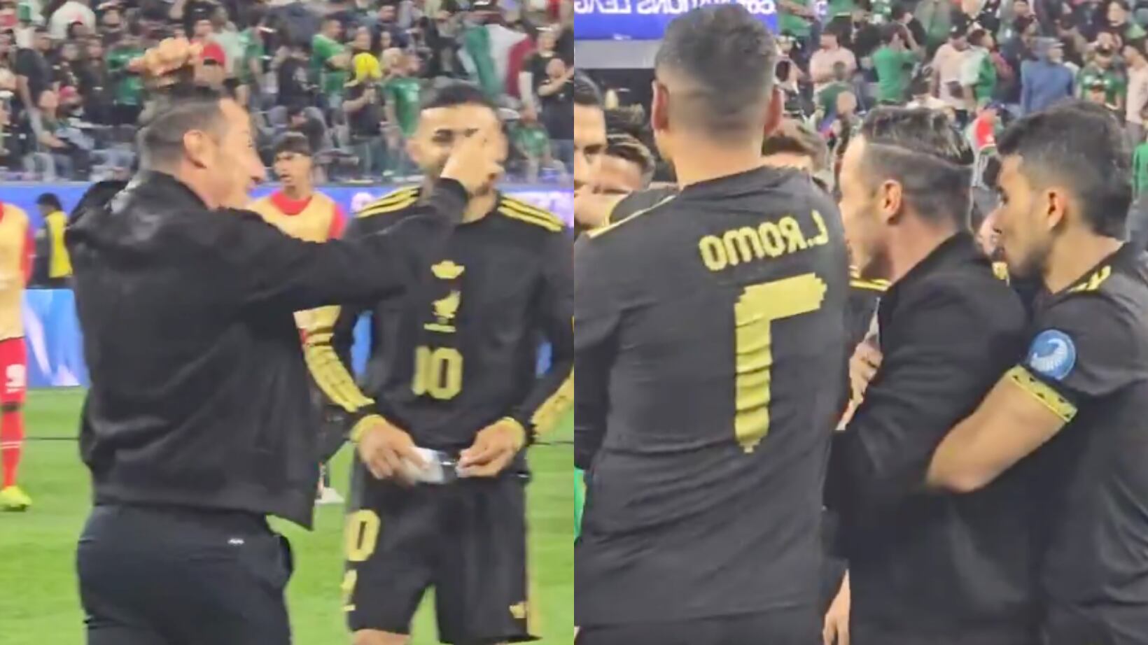 Andrés Guardado fue captado en los festejos de la Selección mexicana.