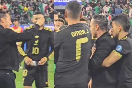 ¿Se enojó? Jugadores del Tri ‘bañan’ a Andrés Guardado y así fue su reacción