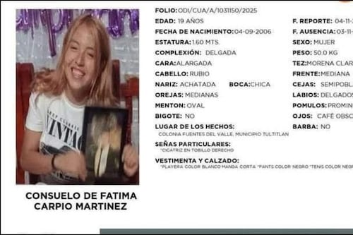 Desaparece Fátima Carpio en Tultitlán: cinco días sin rastro y creciente alarma por más casos en la zona