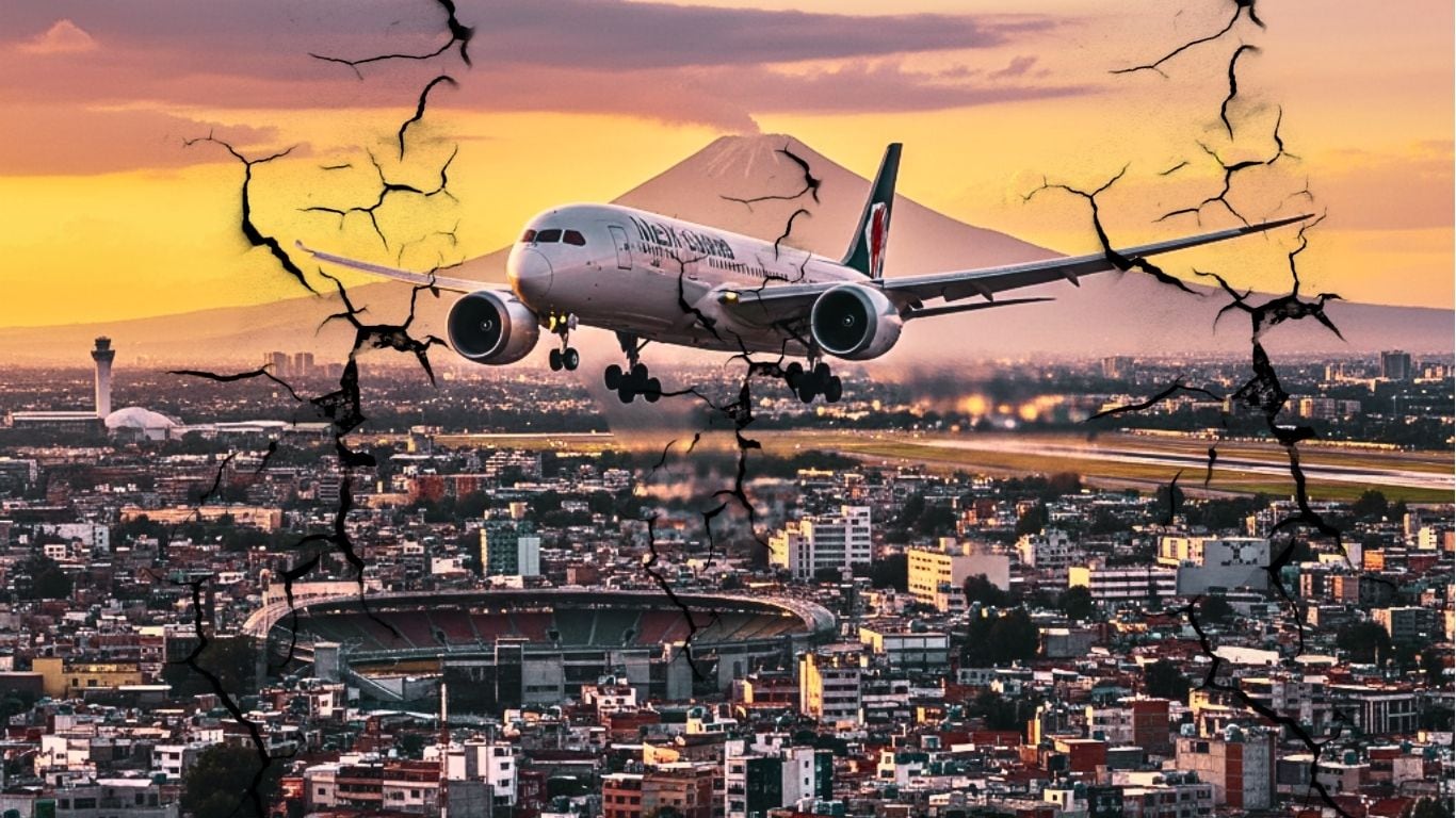 Daños en el AICM tras sismo