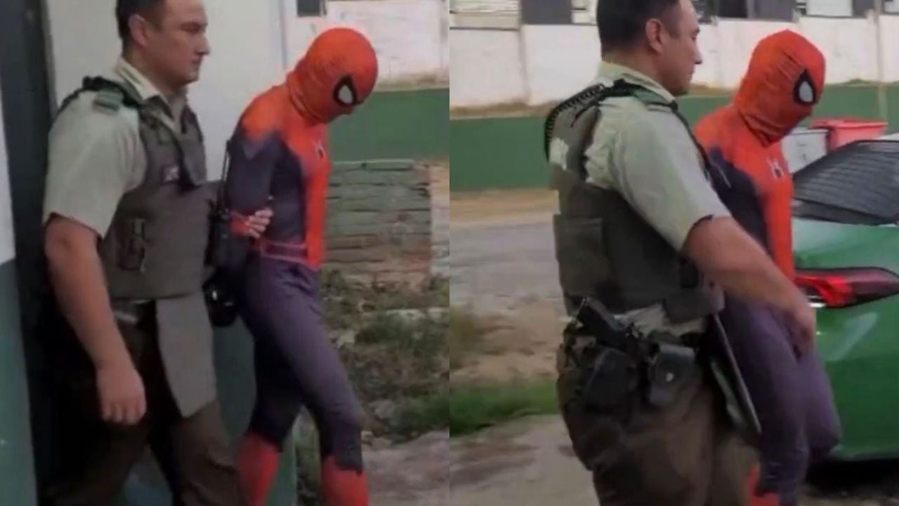 Detienen a hombre disfrazado de "Spiderman"