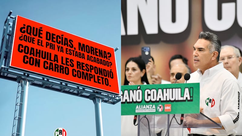 Alejandro Moreno celebró el triunfo total del PRI en Coahuila, mientras las cuentas oficiales del partido aprovecharon para lanzar mensajes irónicos contra Morena.