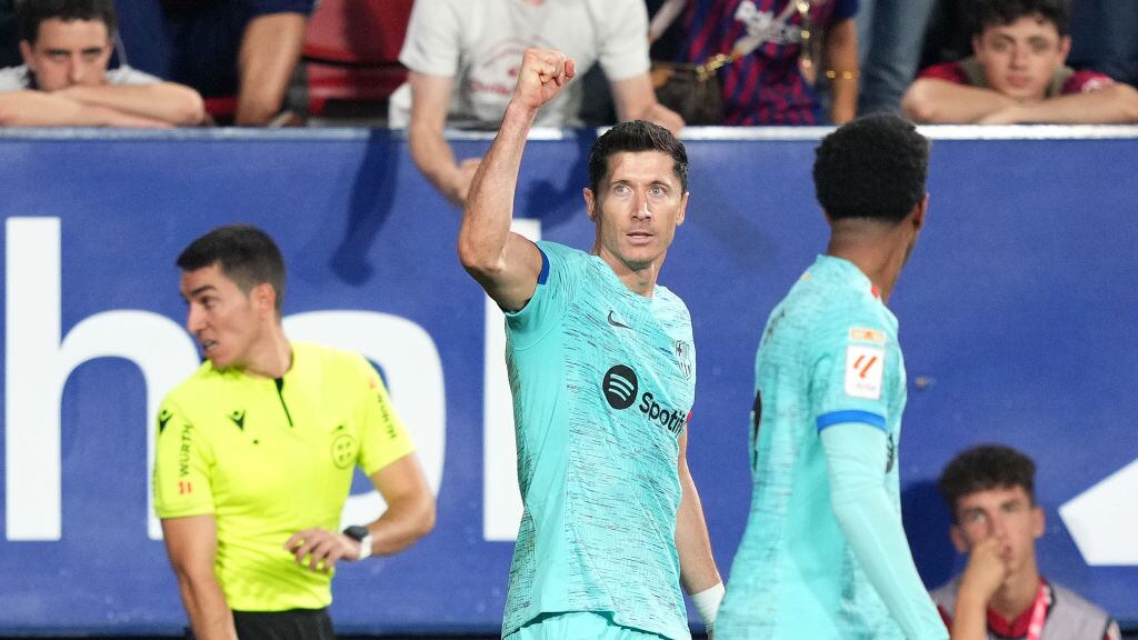 Lewandowski le dio el triunfo al Barcelona en los últimos minutos.