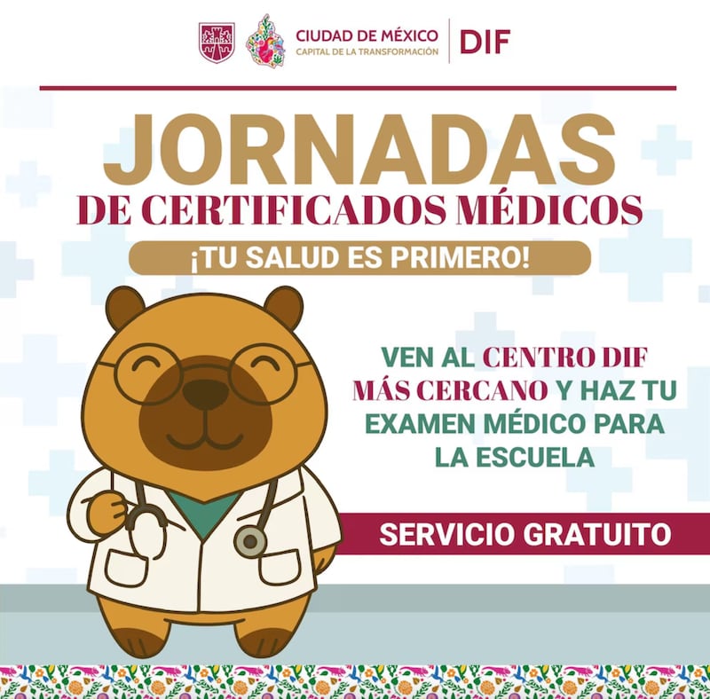 DIF CDMX Certificado médico