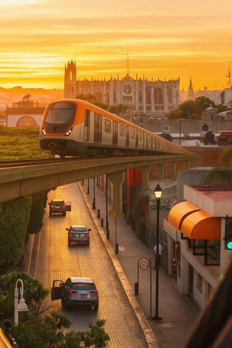 Imaginan recorridos, estaciones y escenarios futuristas del metro elevado.