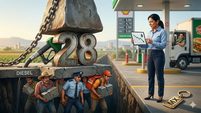 Fijan tope al diésel: 28 pesos por litro para contener el golpe al bolsillo