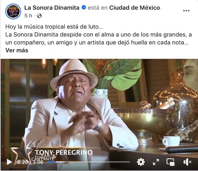 La Sonora Dinamita de luto