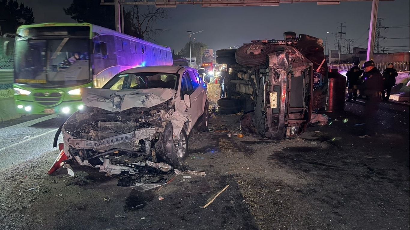 Choque múltiple en la México-Pachuca