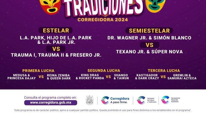 Programa de Lucha Libre en el marco del 6° Festival Huesos y Tradiciones.