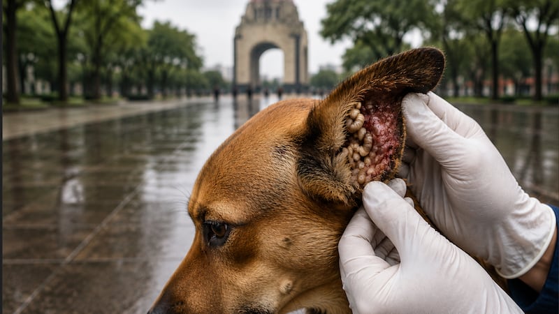 Alerta en CDMX: detectan primer caso de gusano barrenador en perro