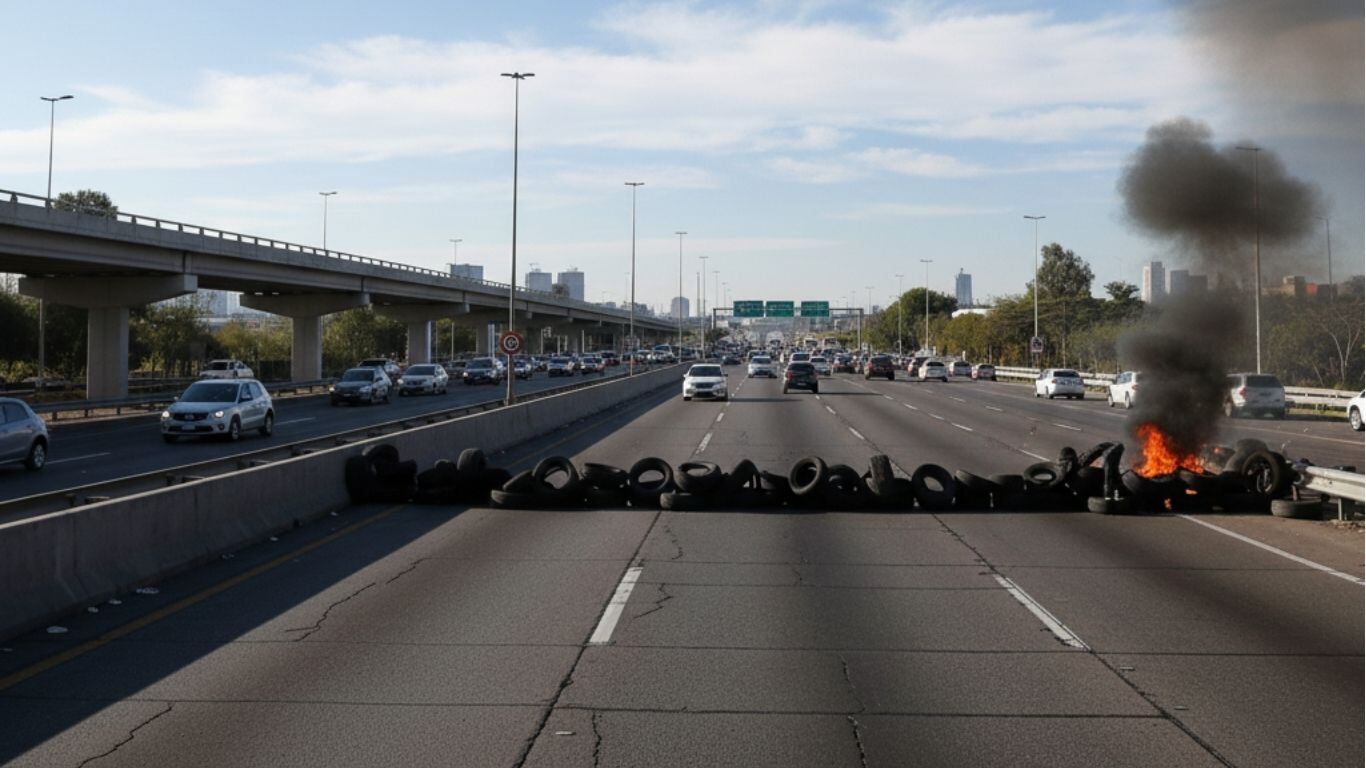Bloqueos en la autopista Puebla-Tlaxcala