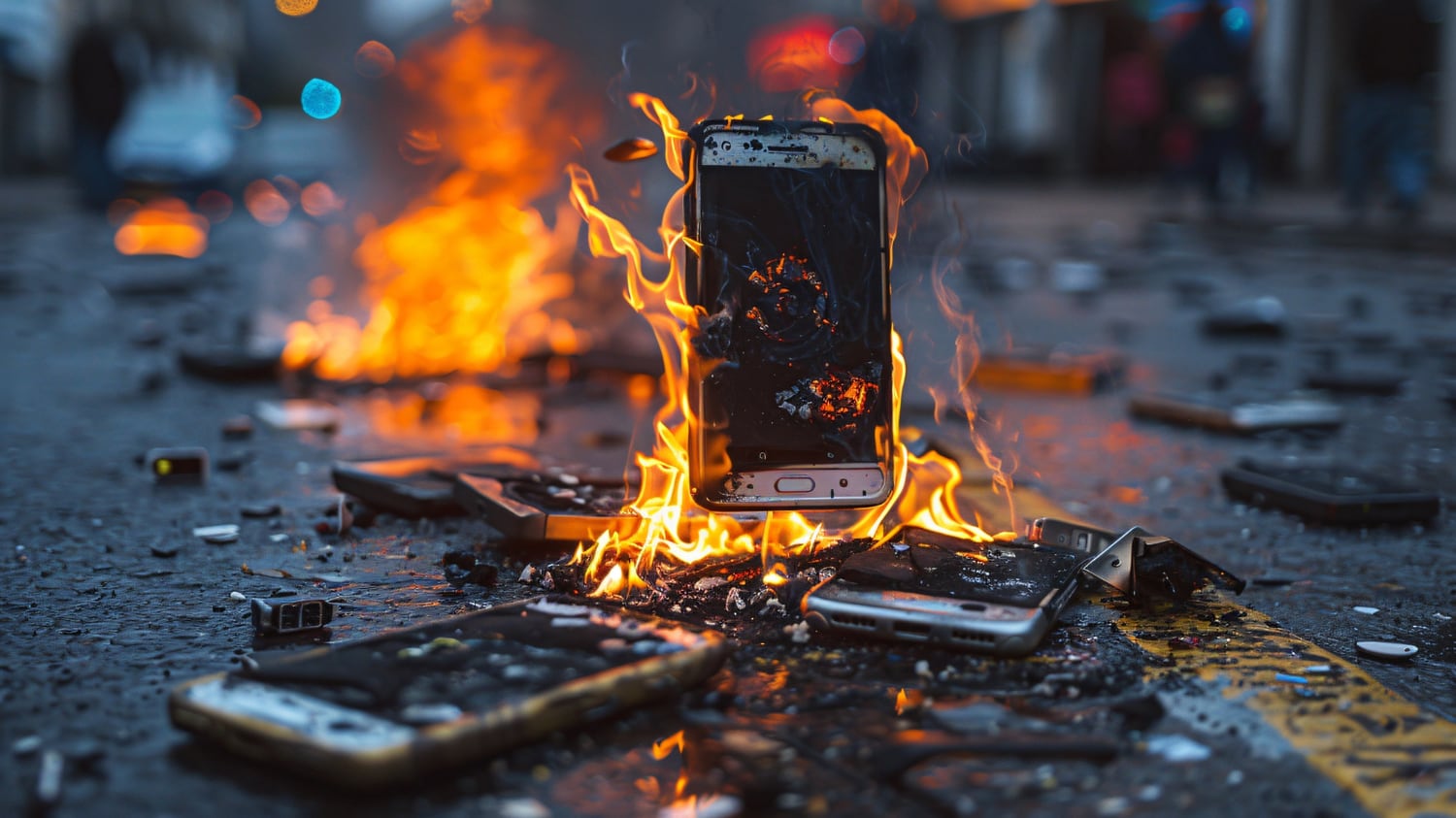 Después dos horas combatiendo un incendio, una bombera encontró su teléfono sonando entre las cenizas, completamente funcional