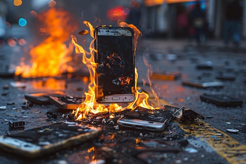 ¡El teléfono que resistió las llamas! Bombera recupera su smartphone intacto tras incendio