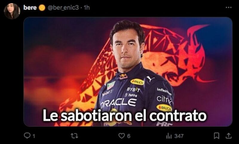 Memes salida de Checo de Red Bull