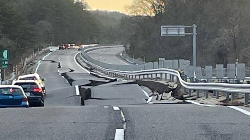 Japón registró fuerte terremoto de 7,6 de magnitud este 1de enero de 2024.