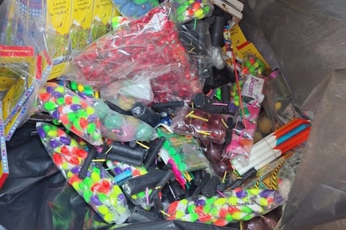 Van dos toneladas de pirotecnia decomisadas en el municipio de Querétaro