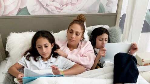 Max y Emme Maribel Muñiz son los hijos de JLo con Marc Anthony que ya tienen 13 años y que se roban las miradas de todos.