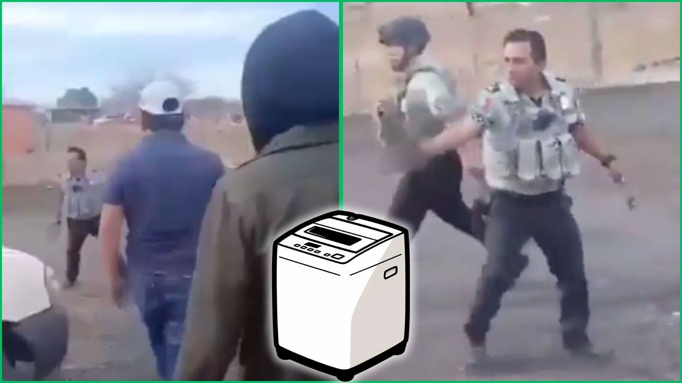 Pelea de habitantes con Guardia Nacional