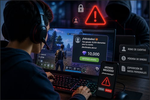 Ciberdelincuentes engañan a menores en videojuegos… usan recompensas falsas para robar datos