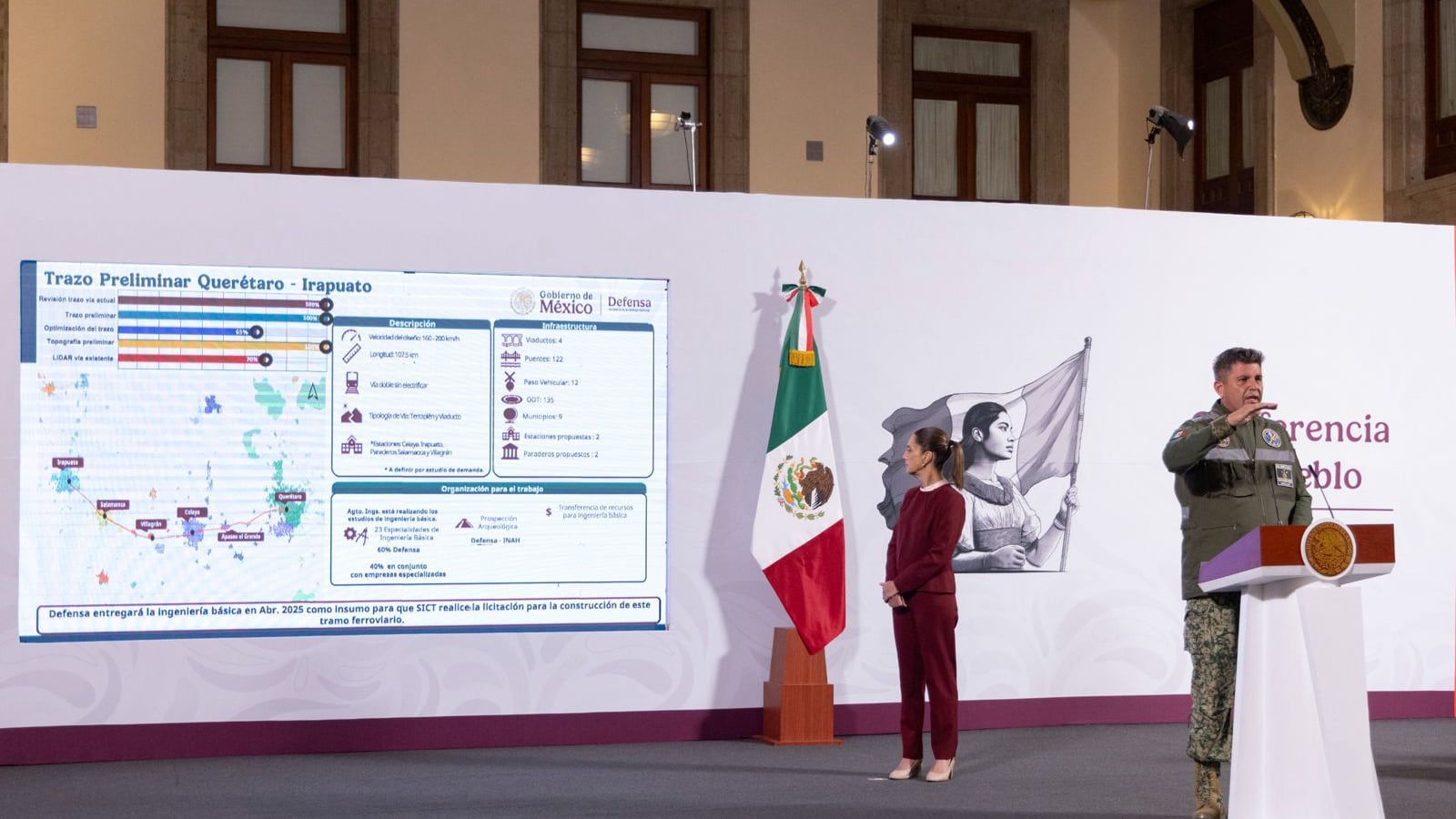 Avances del tren México-Querétaro y del tren Querétaro-Irapuato.