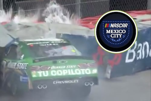 Daniel Suárez destroza su auto con brutal impacto durante clasificación de Nascar - Video