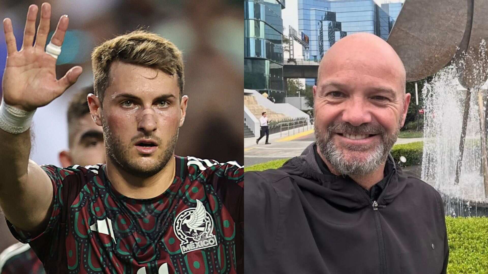 Luis García dice que es un error que Santi Giménez no tenga presión dentro del Tri. Imagen: Getty images/ @garciaposti (especial).