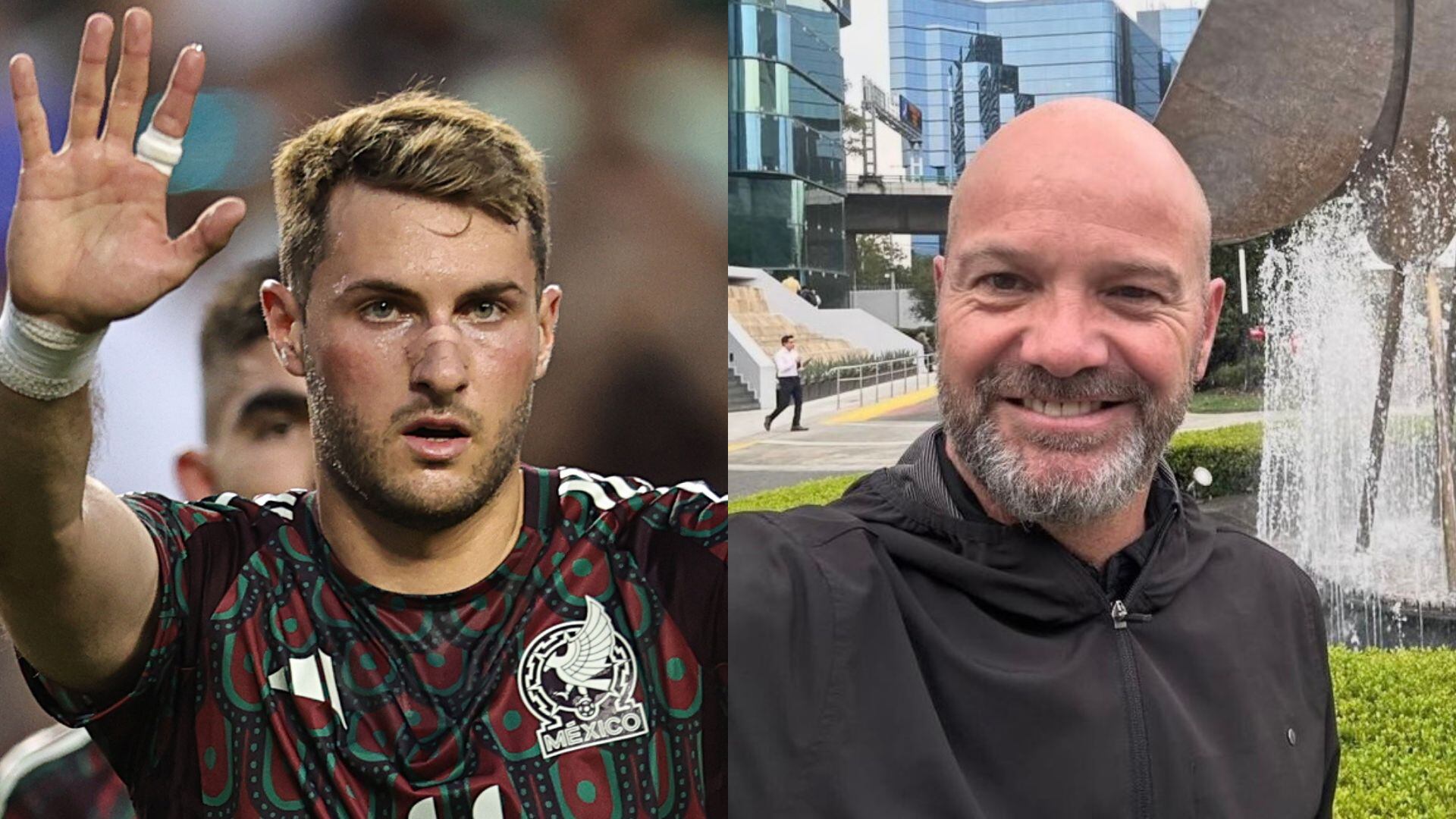 Luis García dice que es un error que Santi Giménez no tenga presión dentro del Tri. Imagen: Getty images/ @garciaposti (especial).