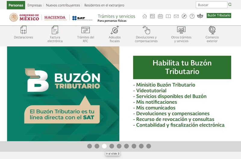 SAT buzón tributario
