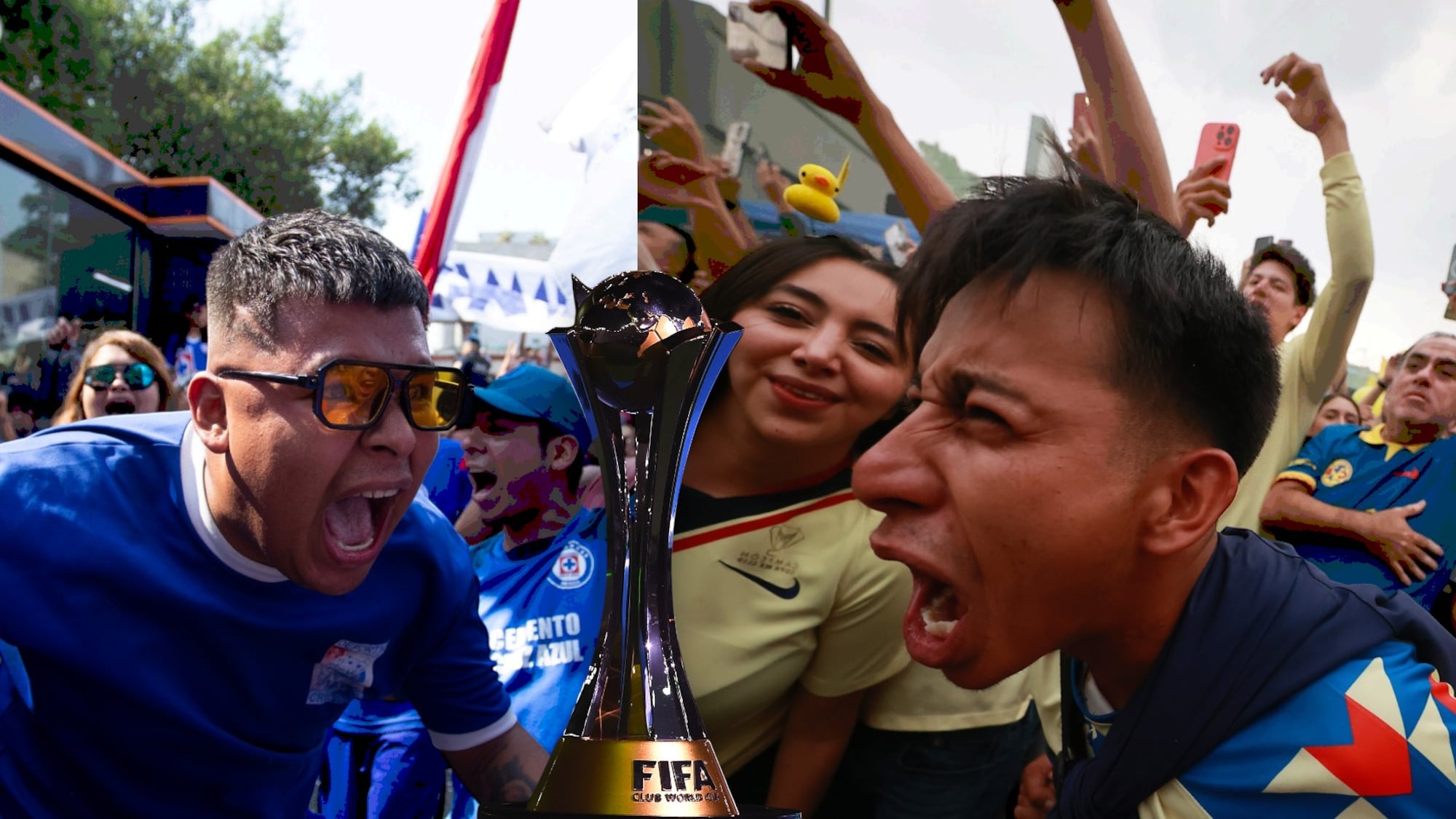 Aficionados de Cruz Azul y América pelean por el pase al Mundial de Clubes