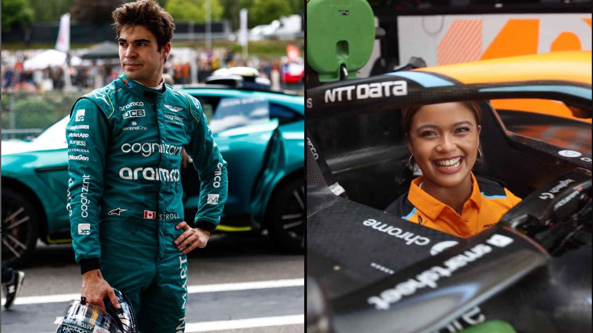 Lance Stroll y Bianca Bustamante