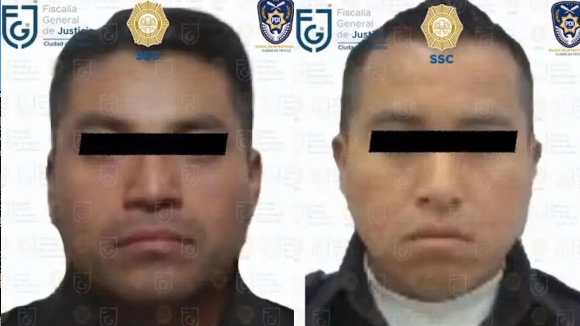 Policías preventivos Fredy “N” y René “N”, de la Secretaría de Seguridad Ciudadana de la Ciudad de México.