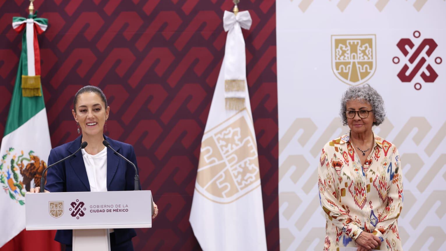 Claudia Sheinbaum y Bertha Gómez.