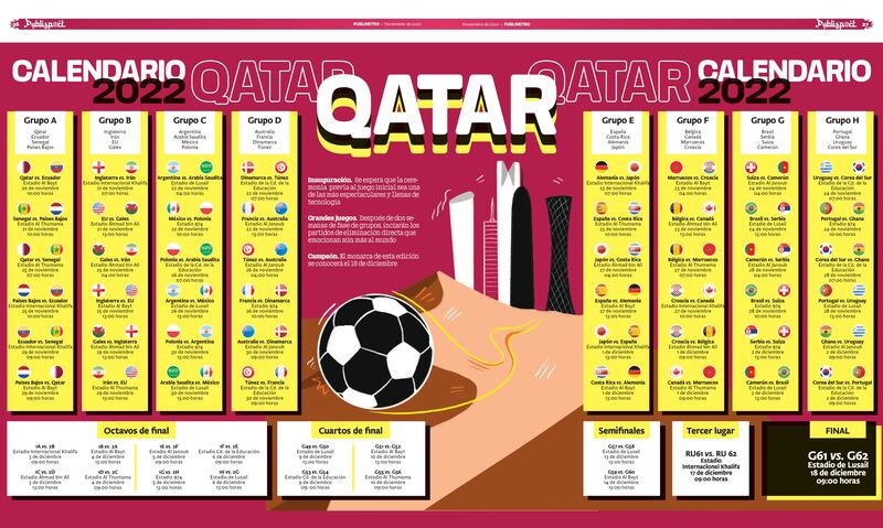 Calendario Qatar 2022