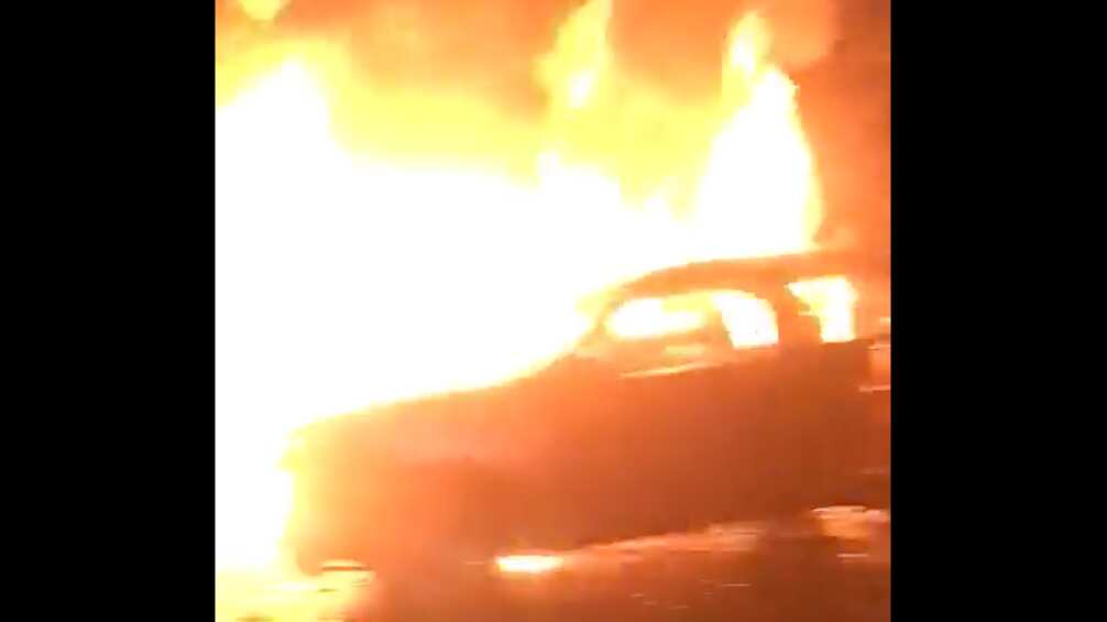 Carretera México-Querétaro carambola provoca incendio de vehículos