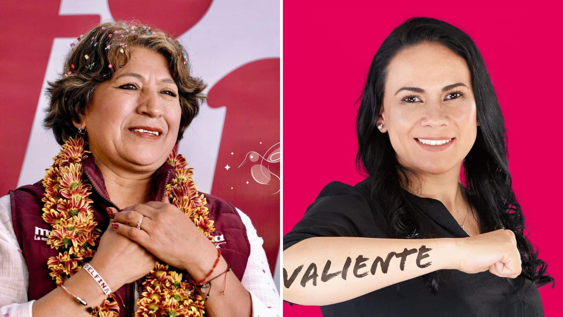 Delfina Gómez y Alejandra del Moral.
