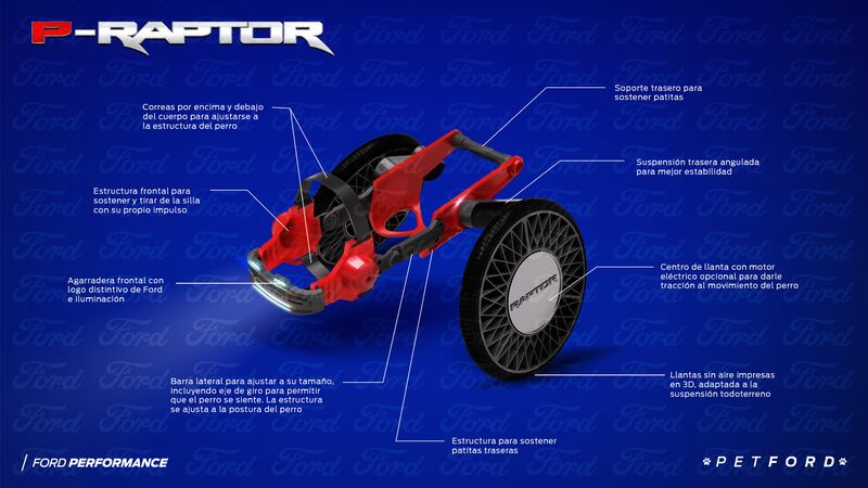 P-Raptor dispositivo para perros con movilidad limitada