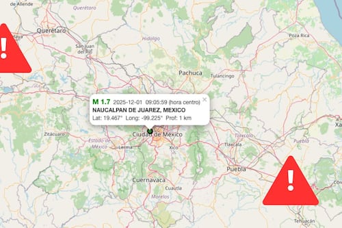 Sismo en Naucalpan de Juárez hoy lunes 1 de diciembre; sorprende a habitantes del Edomex