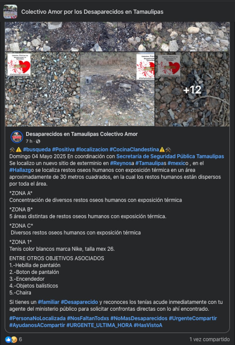Colectivo Amor por los Desaparecidos en Tamaulipas